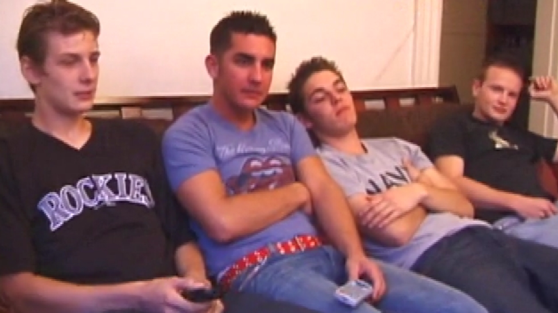 Four Boys Stroke and Suck